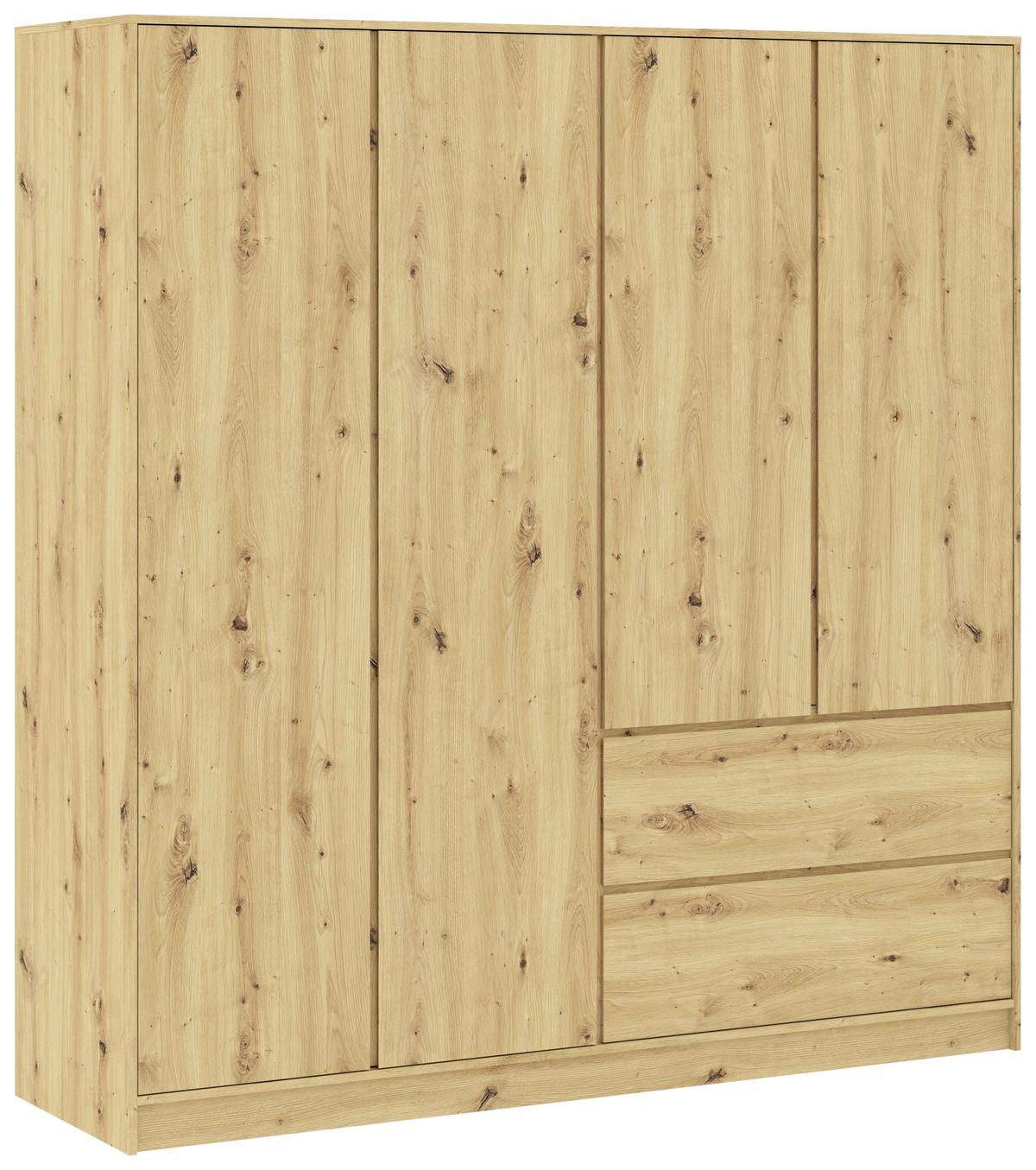 Kleiderschrank Basit Eiche Artisan - Eiche Artisan, Konventionell, Holzwerkstoff (195/206/57cm) - Mömax