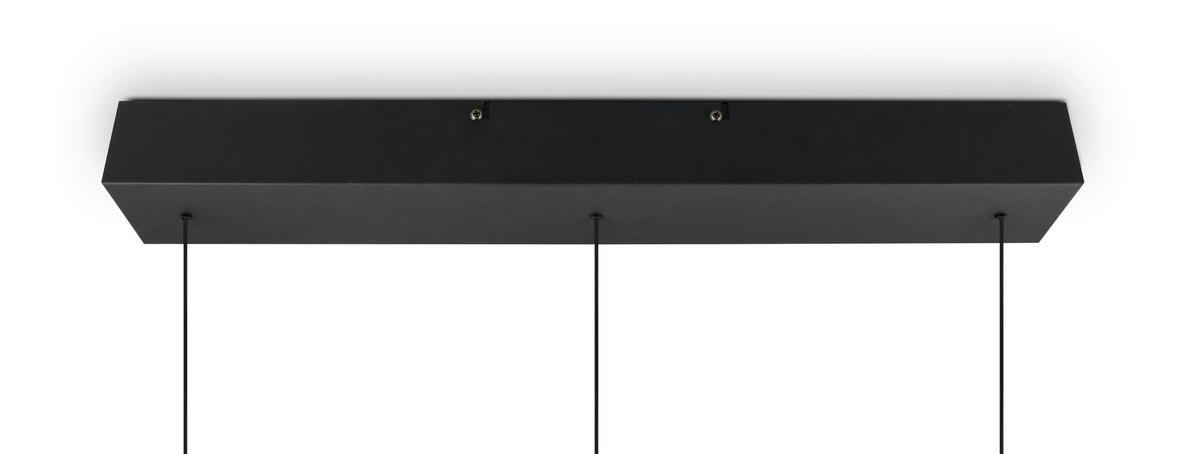 Led Függőlámpa Sestine 3 Égős - fekete, Modern, műanyag/fém (60/9/150cm) - Mömax