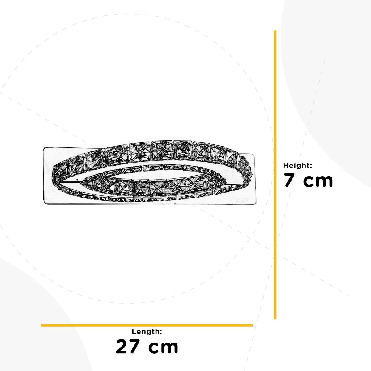 Led Falilámpa 4809/ap - krómszínű, Design, fém (27/13/7cm)