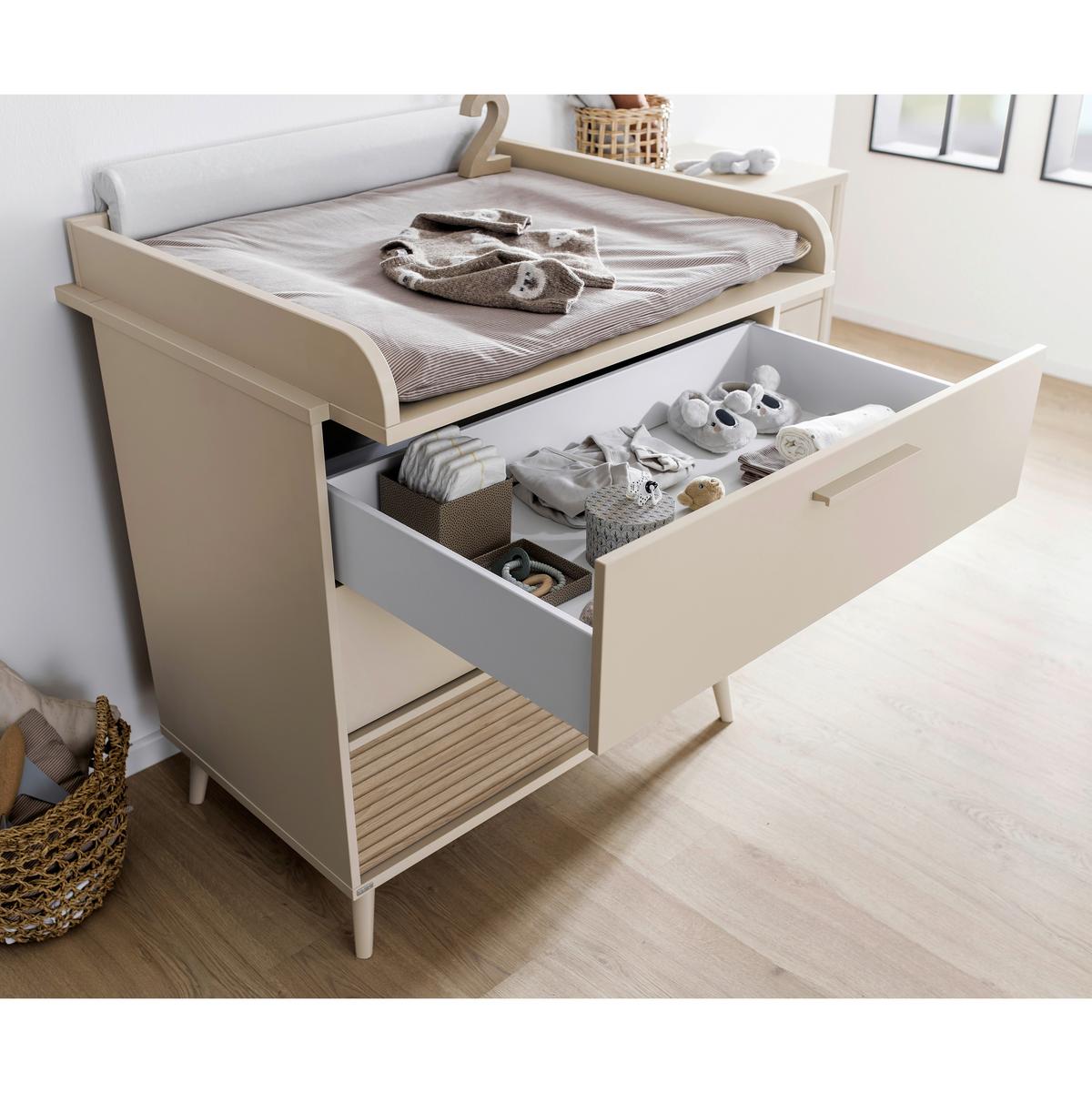 KOMODA Z PRZEWIJAKIEM EEFJE 1735513 - beżowy, Basics, materiał drewnopochodny (94,8/93,2/57,1cm) - Paidi