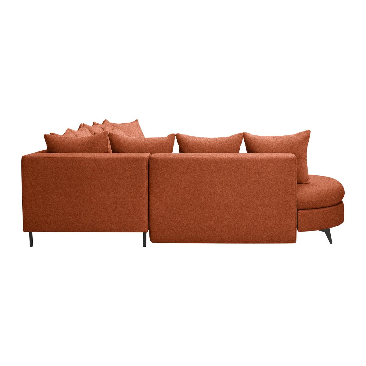 Ecksofa Axel Rostfarben - Rostfarben/Schwarz, MODERN, Textil/Metall (250/87/291cm) - Mömax