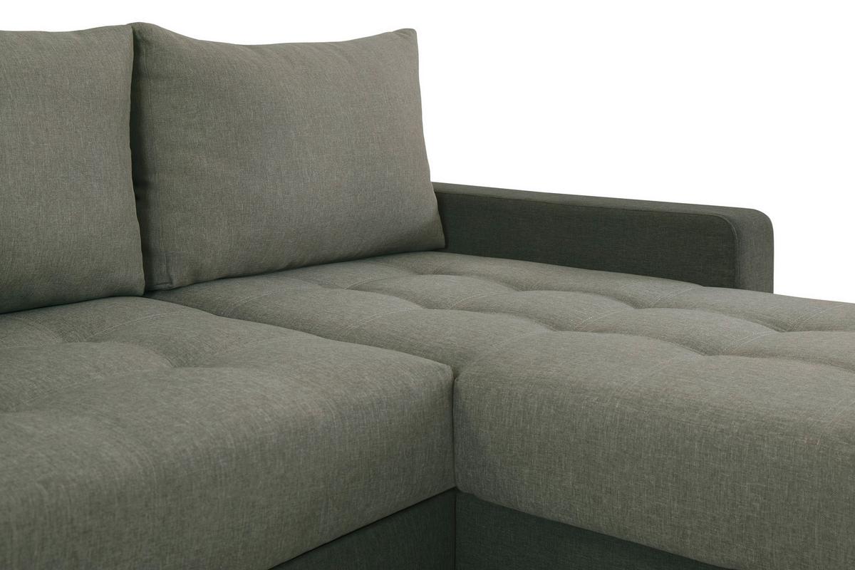 Sedežna Garnitura Atlanta, Z Ležiščem - črna/zelena, Moderno, tekstil (230/160cm) - Modern Living