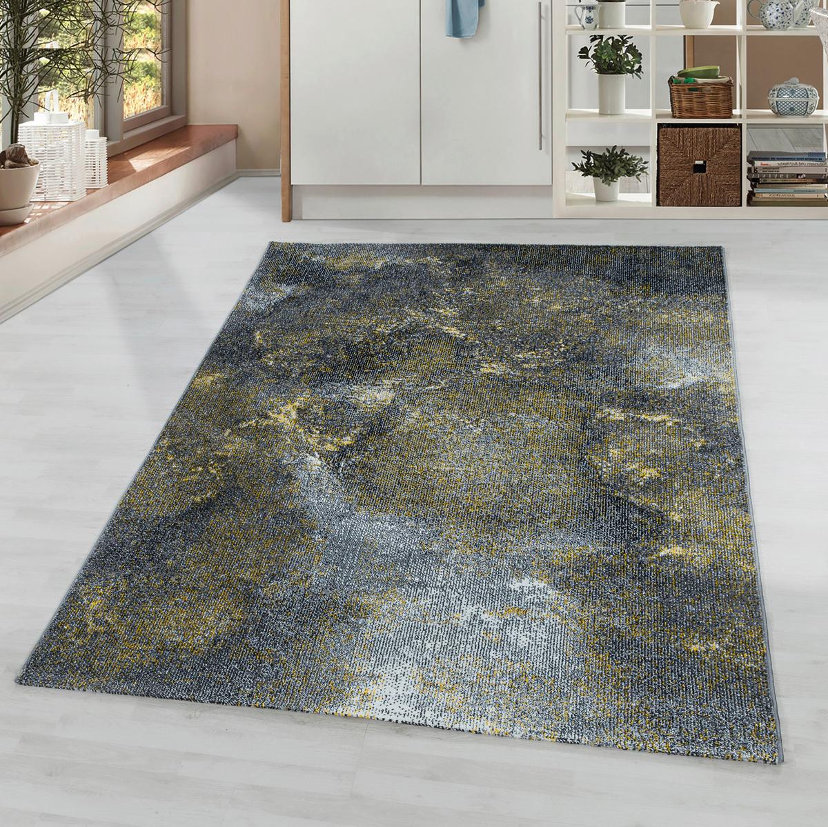 Webteppich Ottawa Gelb ca. 80x150cm - Gelb, Design, Textil (80/150cm)