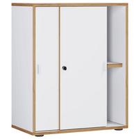 Aktenschrank Salia B60 - Honigeiche/Weiss, Design, Holzwerkstoff (60/74/33cm) - P & B