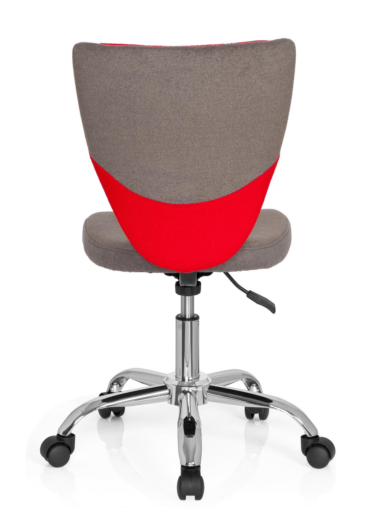 Mladinski Vrtljivi Stol Kiddy Comfort, Siva, Rdeča - rdeča/srebrne barve, Moderno, kovina/umetna masa (41/94/41cm) - MID.YOU