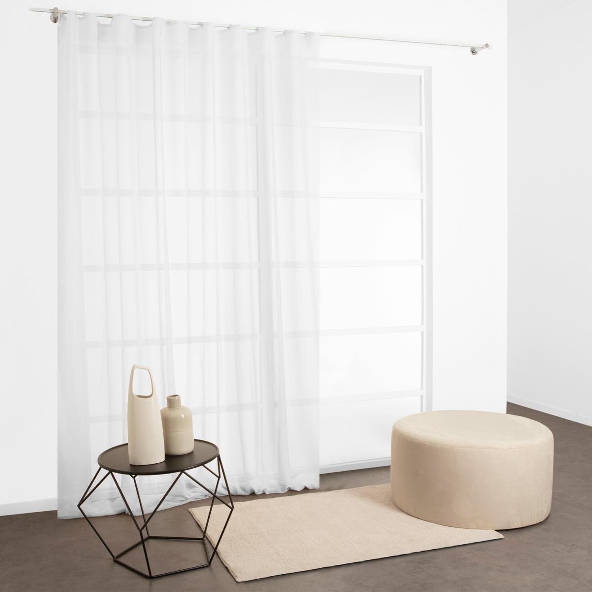 ZASŁONA GOTOWA 0084449 MATHIS BLANC - biały, Basics, tkanina (280/280cm)
