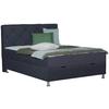 Postelja Z Vzmetnico Black Diamant, 160x200, Antracit - barve kroma/antracit, Design, umetna masa/tekstil (160/200cm) - Modern Living