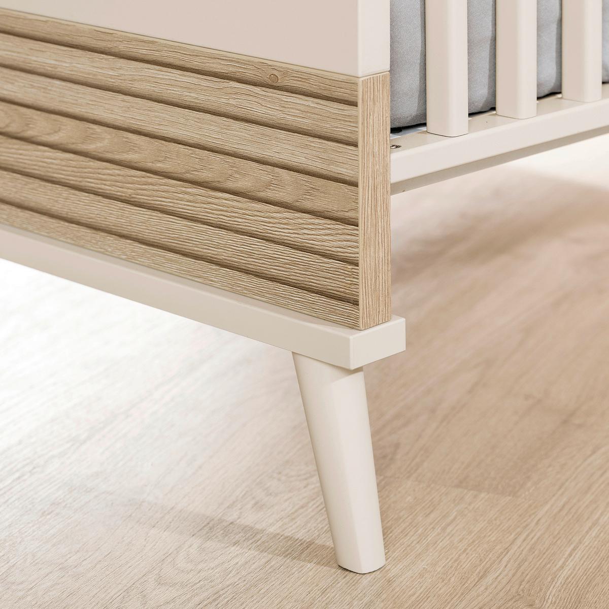 ŁÓŻKO SZCZEBELKOWE EEFJE BABYBETT - beżowy, Basics, materiał drewnopochodny (146,8/76,3/87,6cm) - Paidi