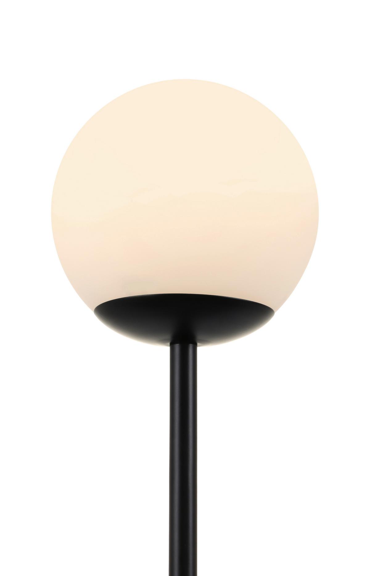 Stehleuchte Sehr Schwarz/Weiß max. 25 Watt - Schwarz/Weiß, MODERN, Glas/Metall (35/160cm)