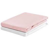 PRZEŚCIERADŁO Z GUMKĄ 2ER PACKUNG - różowy/biały, Basics, tkanina (70/140cm) - My Baby Lou