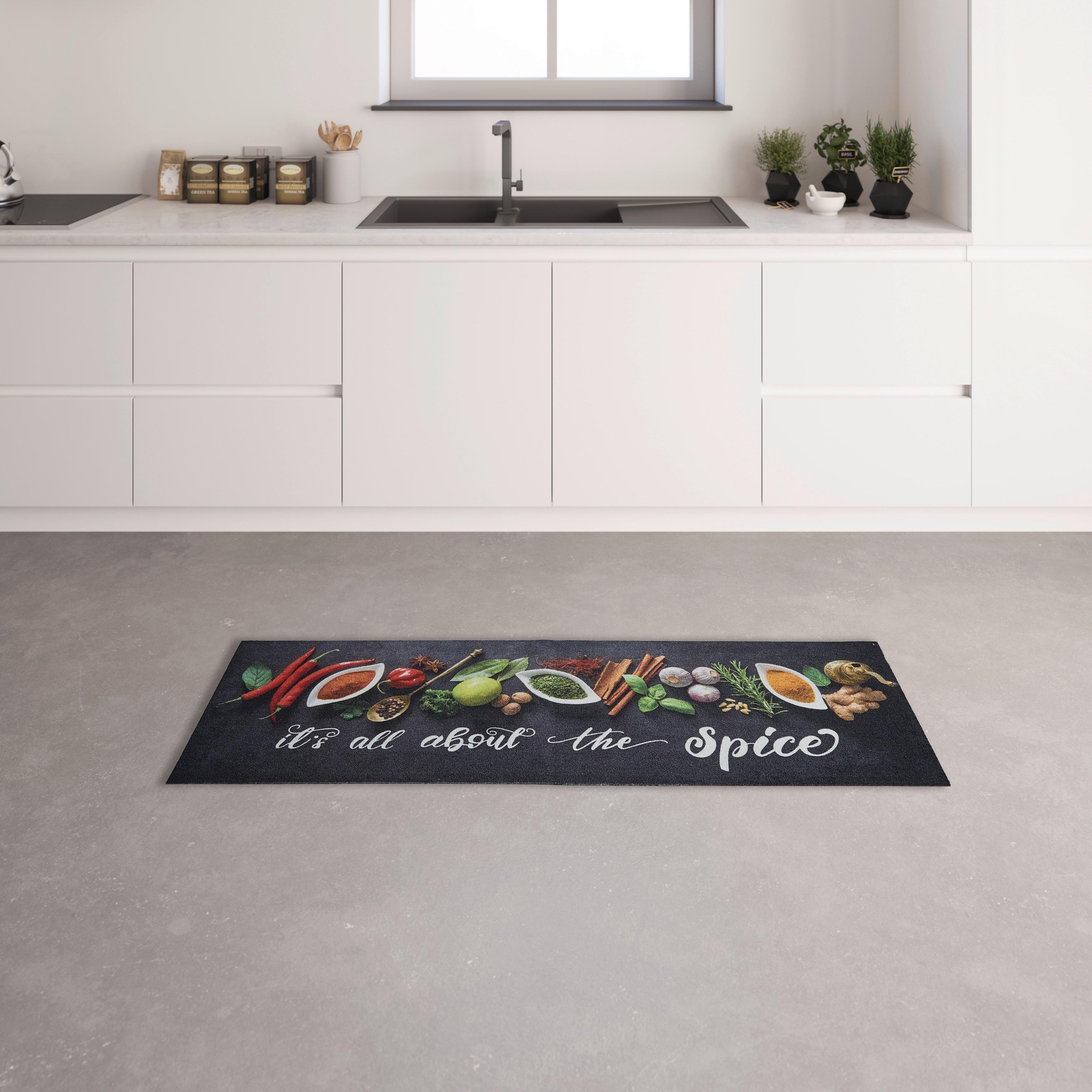 Läufer All about the spice in Anthrazit ca. 50x150cm - Anthrazit, Basics, Kunststoff (50/150cm) - Modern Living