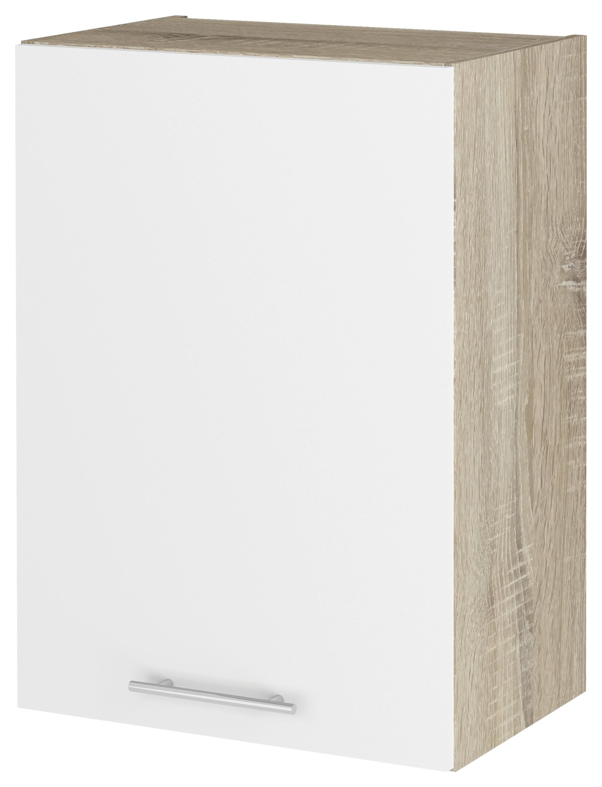 Konyhai Faliszekrény Corina - Sonoma tölgy/fehér, fa/fém (50/72,4/34,6cm)