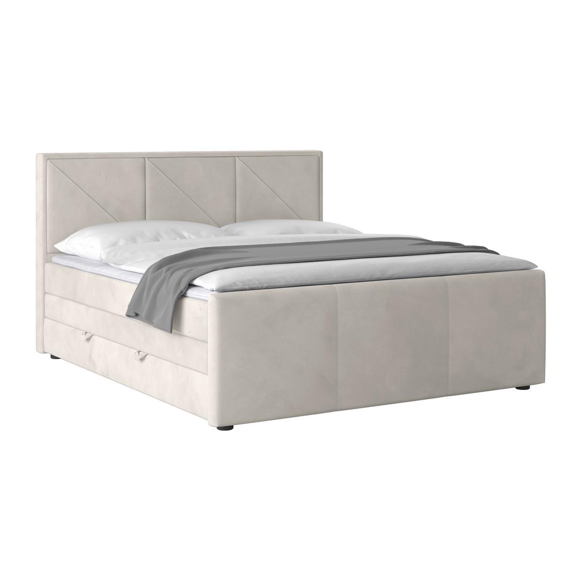 Boxspringbett Bologna ca. 180x200 cm Creme - MODERN, Holz/Kunststoff (180/200cm) - MID.YOU