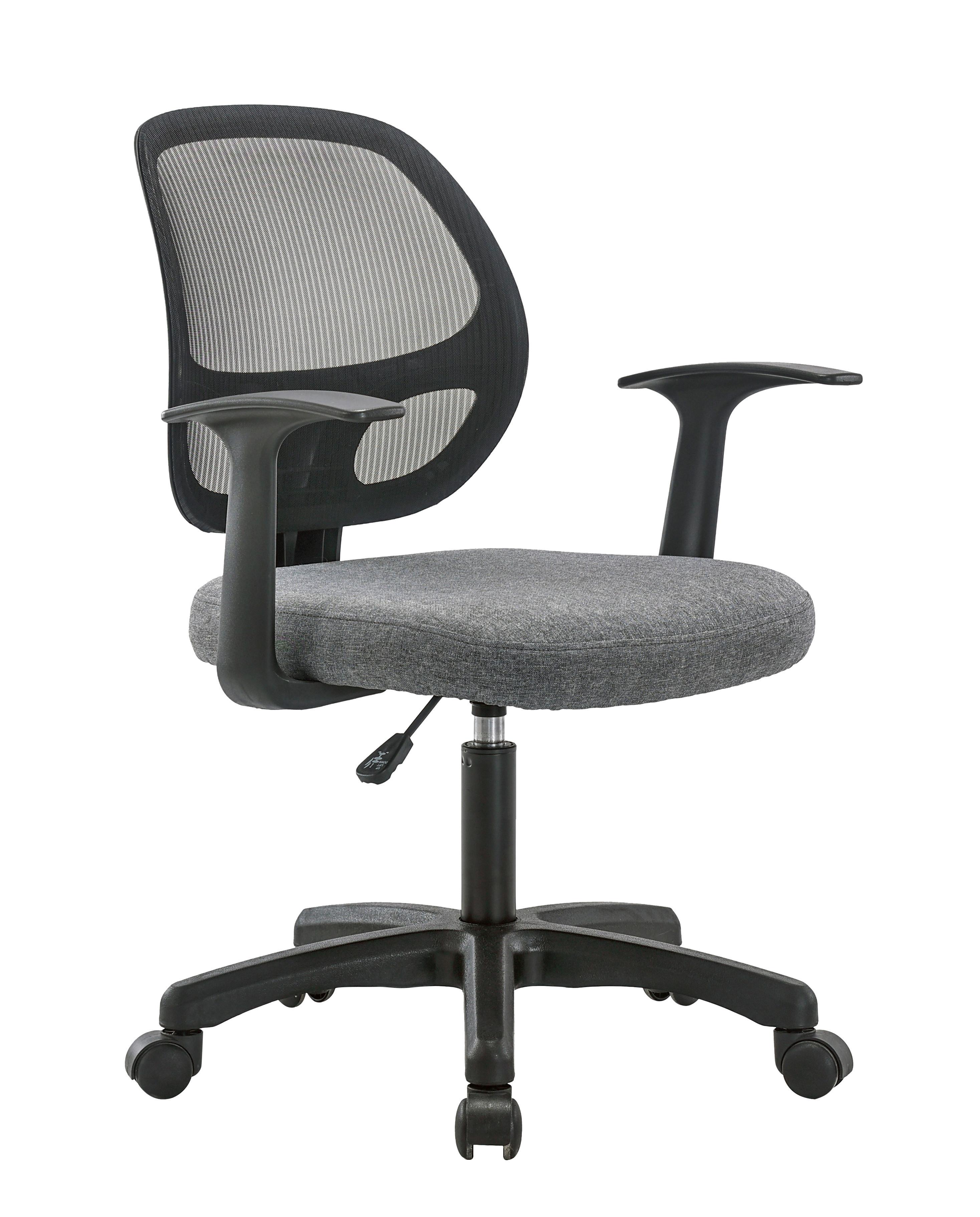 KRZESŁO OBROTOWE PARKER    -XORA- - czarny/szary, Modern, tworzywo sztuczne/metal (60/86-98/60cm) - Xora