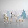 KINDERTAFEL LENI - Wit/Pijnboomkleuren, Modern, Hout (55,9/55,9/49,5cm) - Bessagi Kids