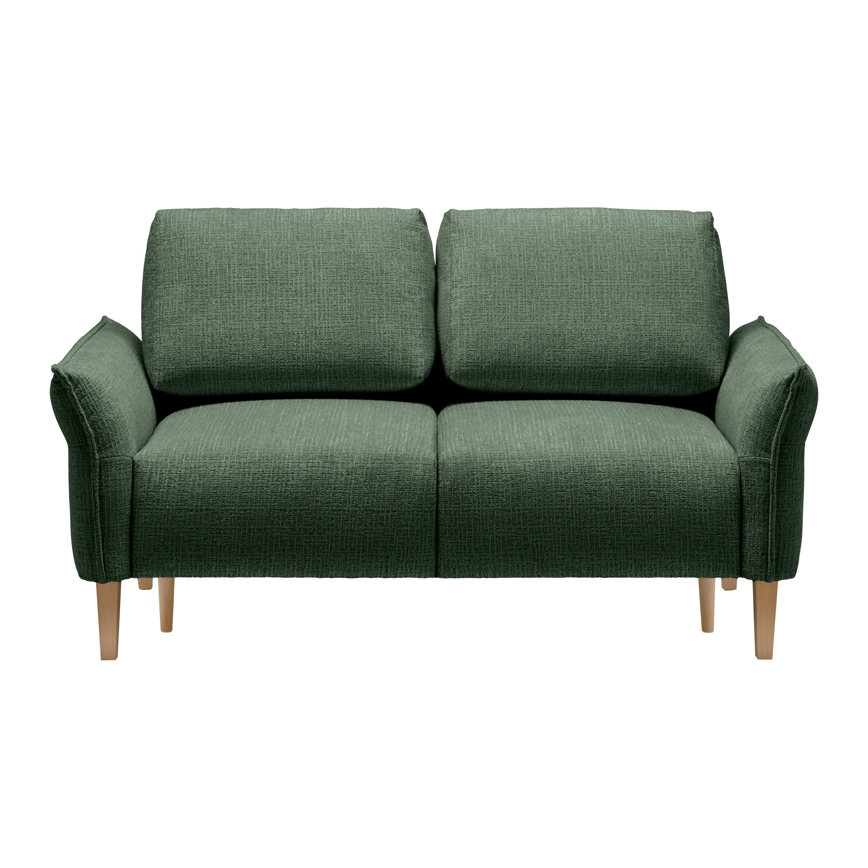 CANAPEA CU 2 LOCURI CUSTOM - verde închis/crem, Modern, textil (150/85/92cm) - Mömax