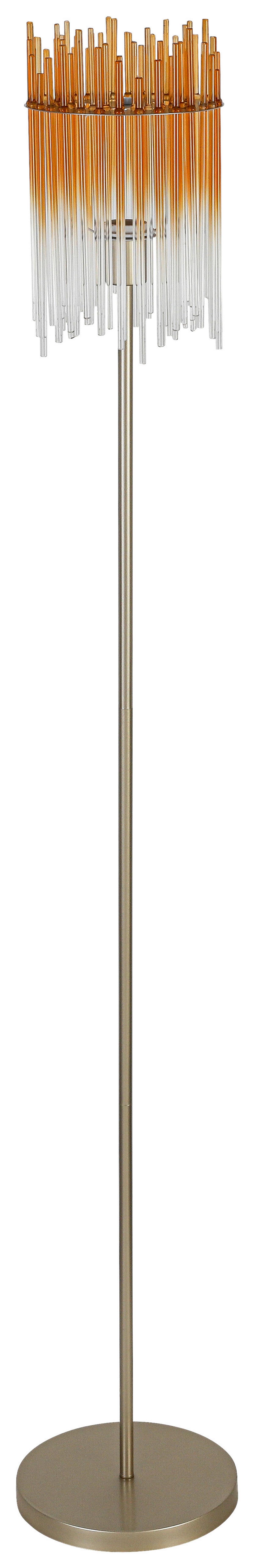 Stehleuchte Stab Bernsteinfarben max. 40 Watt - Champagner/Transparent, MODERN, Glas/Kunststoff (25l)