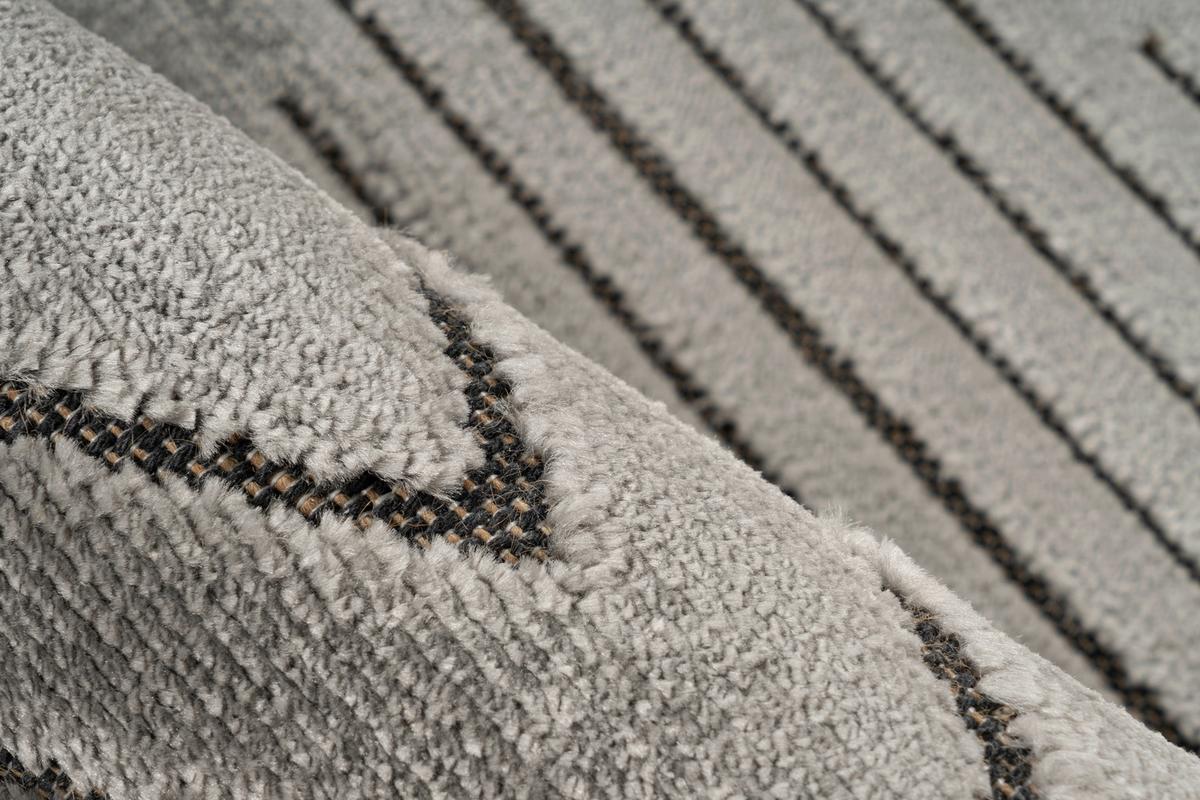 Flachwebeteppich Madita 100 - Grau, Konventionell, Textil (160/230cm) - Kayoom