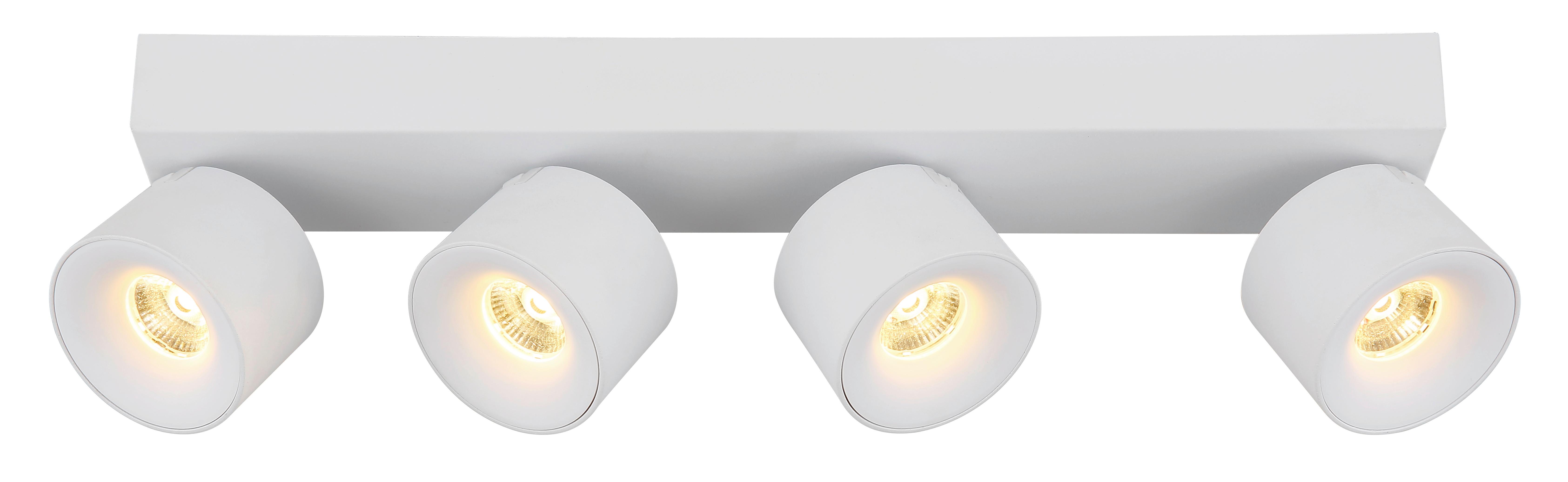 LED-STRAHLER 56961-4W - Weiss/Transparent, Design, Kunststoff/Metall (45,5/7,2/12cm) - Globo