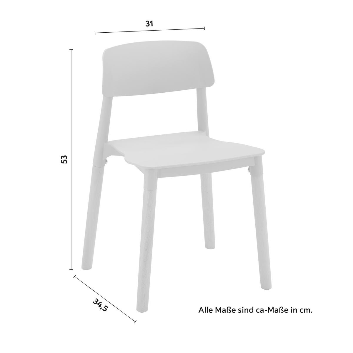 ZESTAW DO SIEDZENIA DLA DZIECI DESSY - jasnoszary, Modern, tworzywo sztuczne/drewno (60/48/60cm) - Bessagi Kids