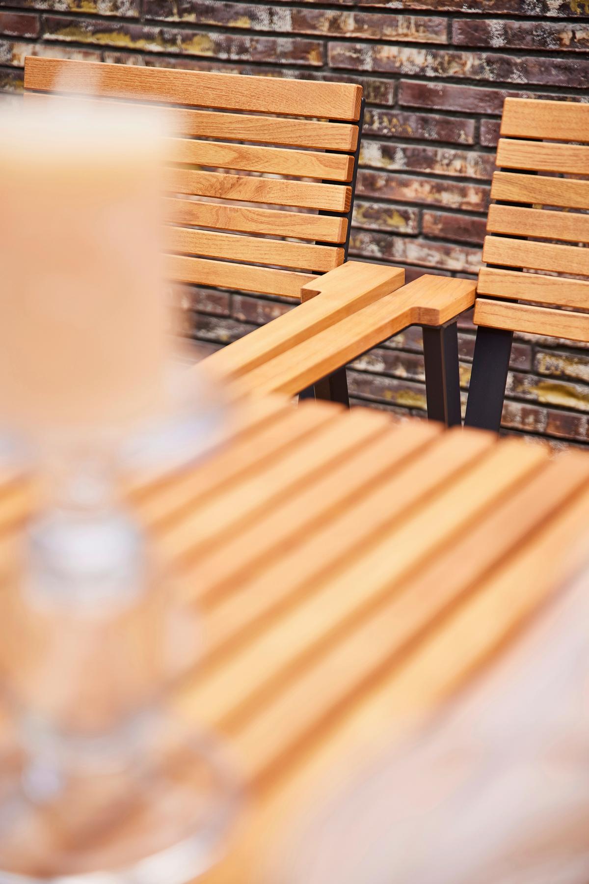 STAPELSESSEL N86392 - Anthrazit/Robinienfarben, KONVENTIONELL, Holz/Metall (60/83/58,5cm) - Siena Garden