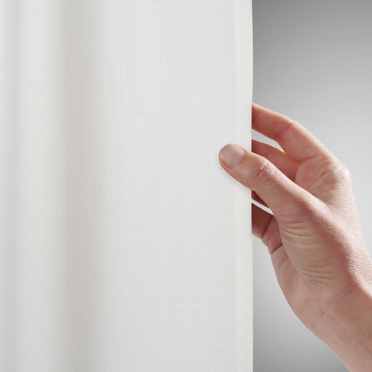 Fertigvorhang Leo Weiß ca. 135x300cm - Naturfarben, MODERN, Textil (135/300cm) - Premium Living