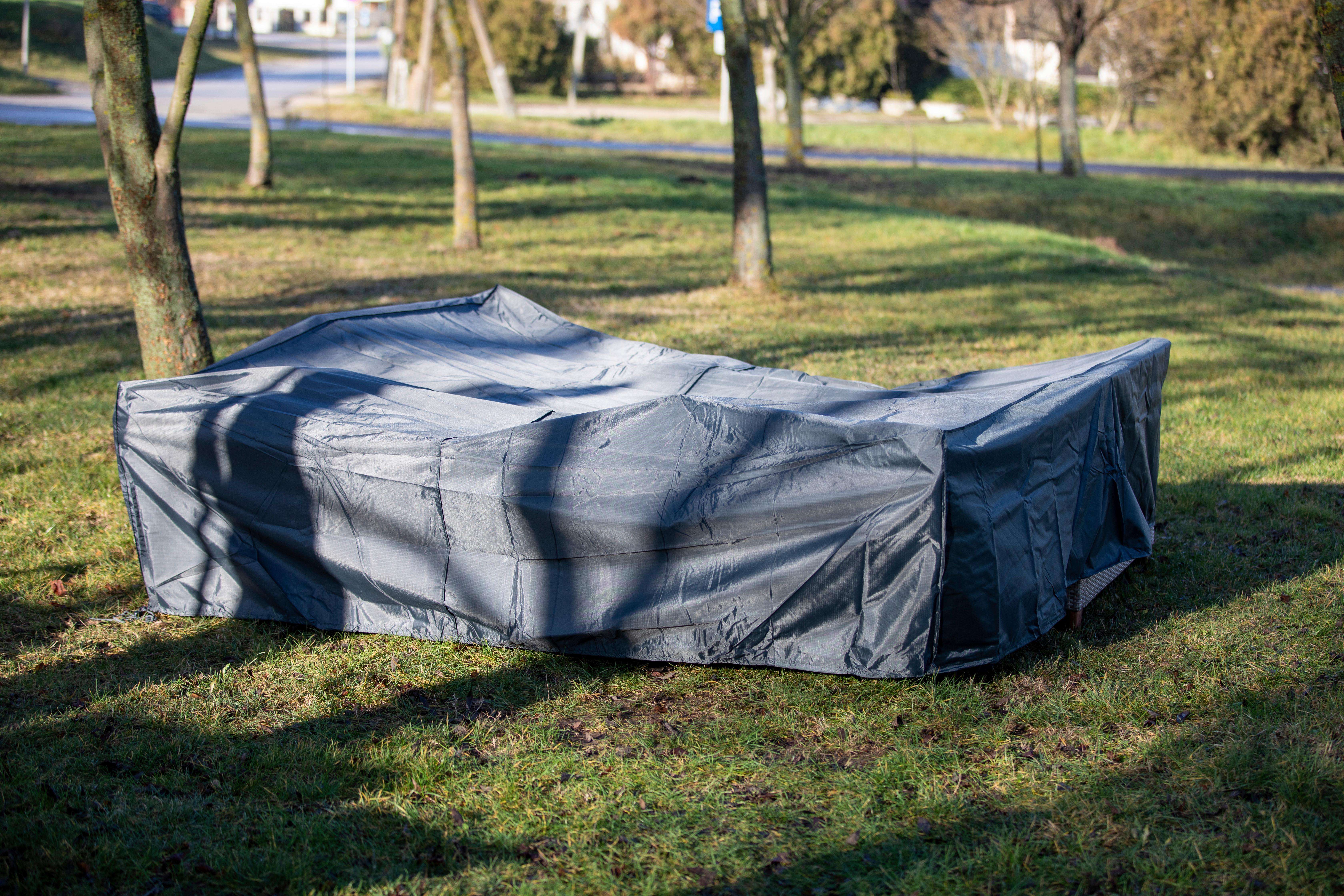 Zaščitna Prevleka Air, 250x250x70cm, Antracit - antracit, Basics, tekstil (250/250/70cm)