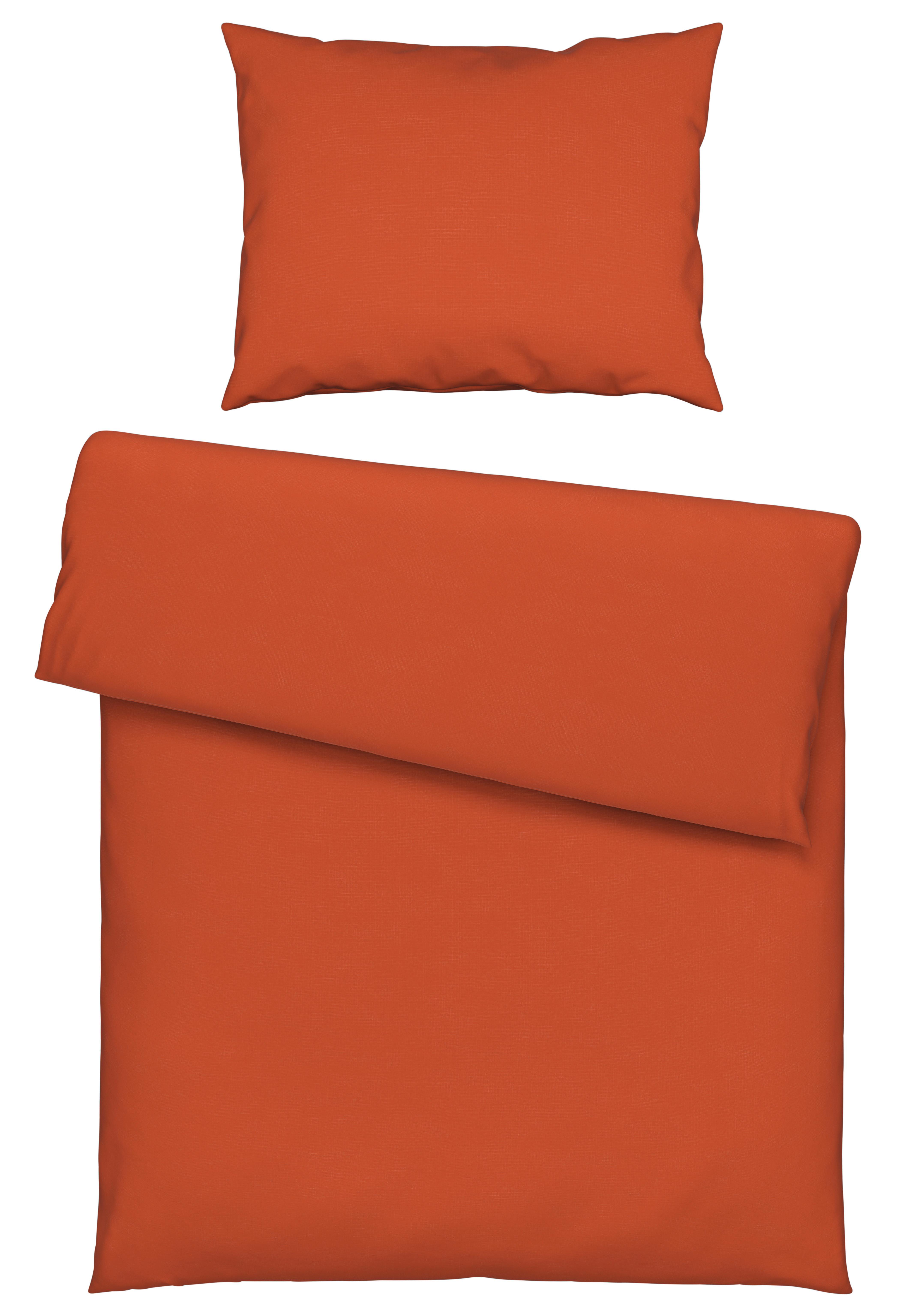 Bettwäsche Iris Ca. 160x210 - Orange, Textil (160/210cm) - Modern Living