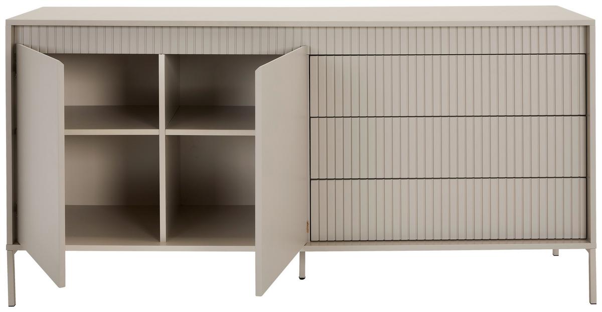 KOMODA SZEROKA SELINA - kaszmir, Design, materiał drewnopochodny/metal (160/77/40cm) - Xora