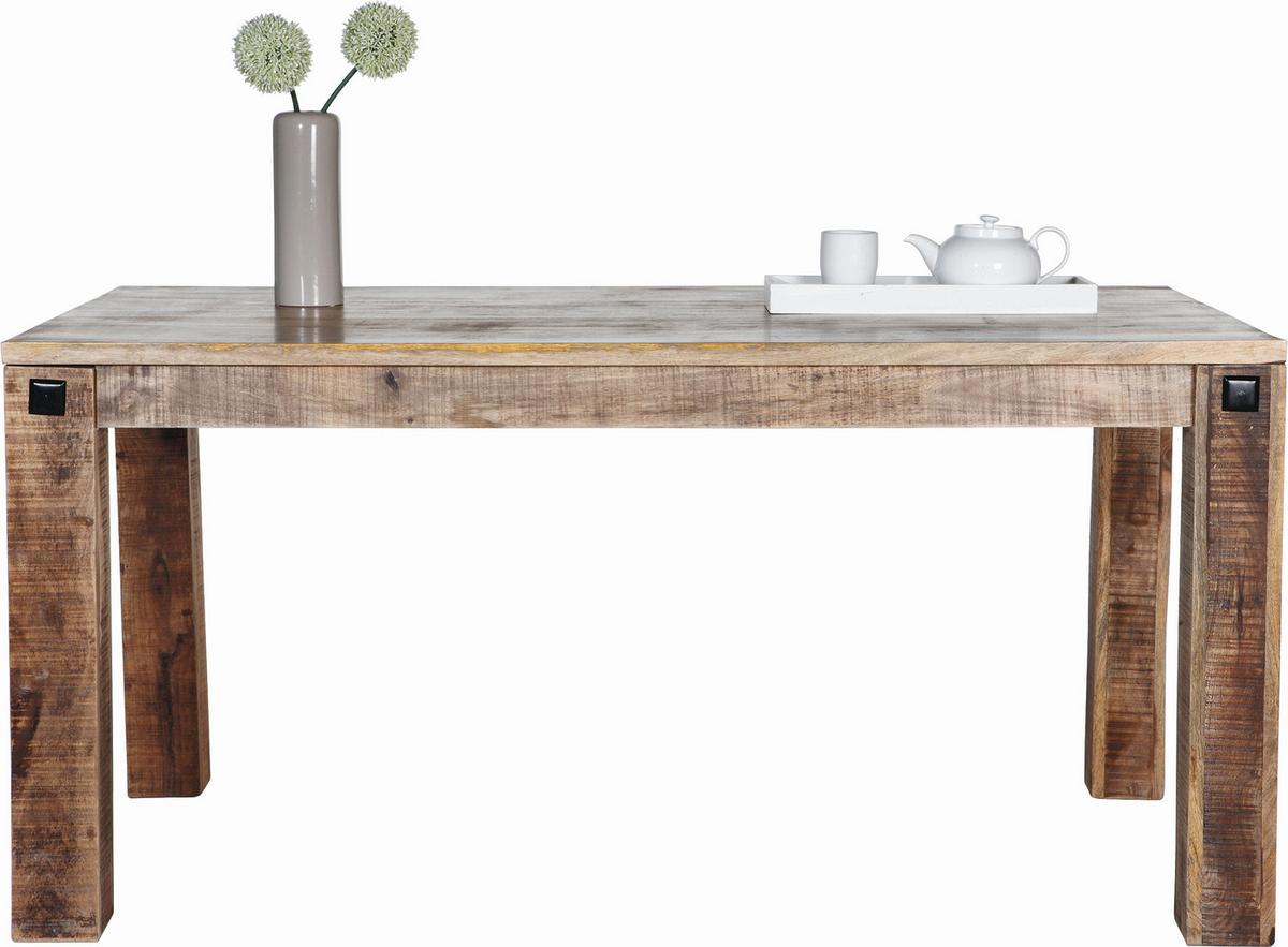 Esstisch aus Mangoholz massiv - Naturfarben, Lifestyle, Holz (160/76/90cm) - Zandiara