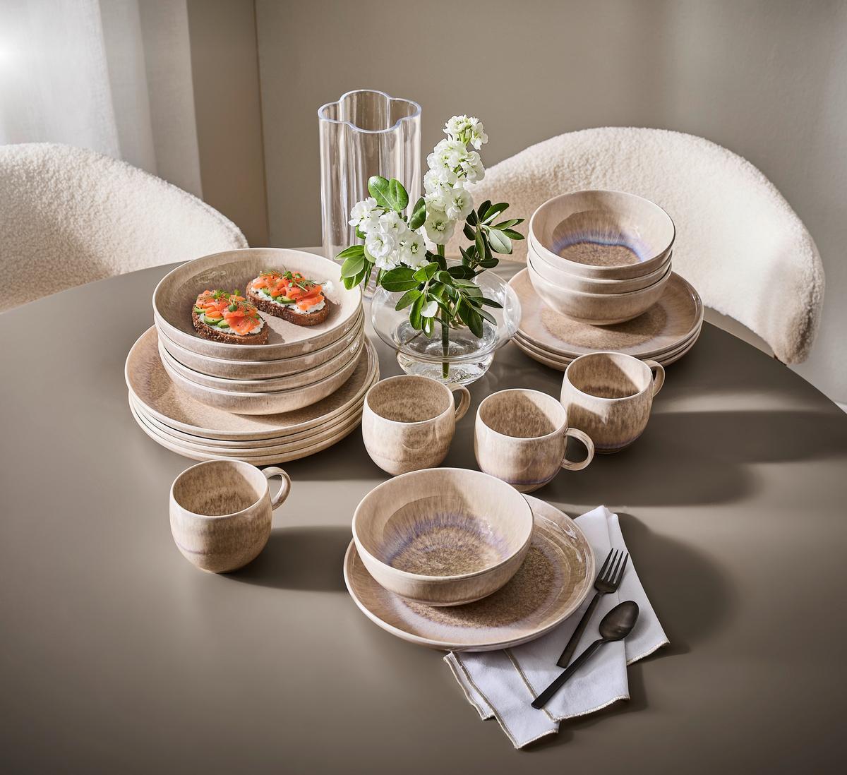 SERWIS ŚNIADANIOWY PERLEMOR SAND VILLEROY&BOCH - kolor piaskowy, Konventionell, ceramika (34,5/19,4/32,0cm) - like.Villeroy & Boch