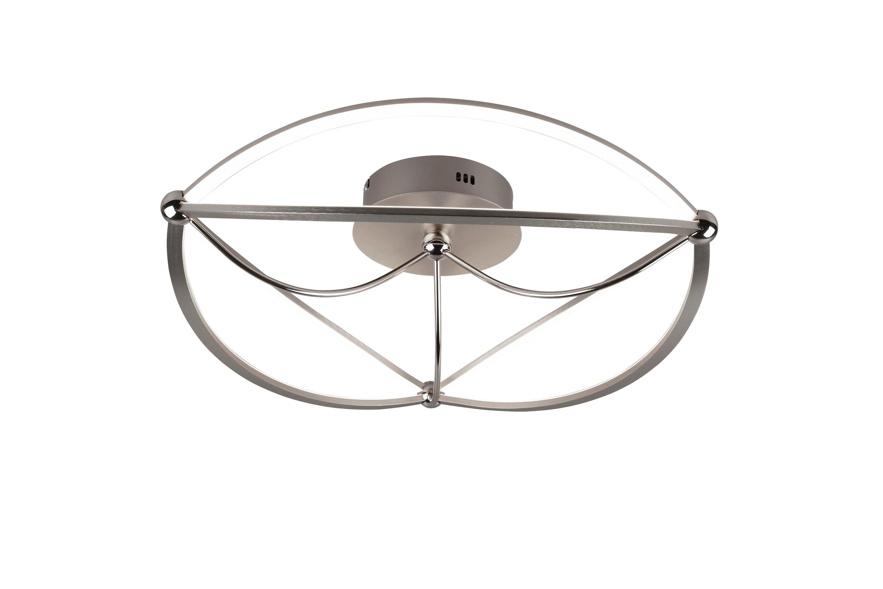 LED-Deckenleuchte Charivari max. 42 Watt - Nickelfarben, Design, Metall (62cm) - Trio Leuchten