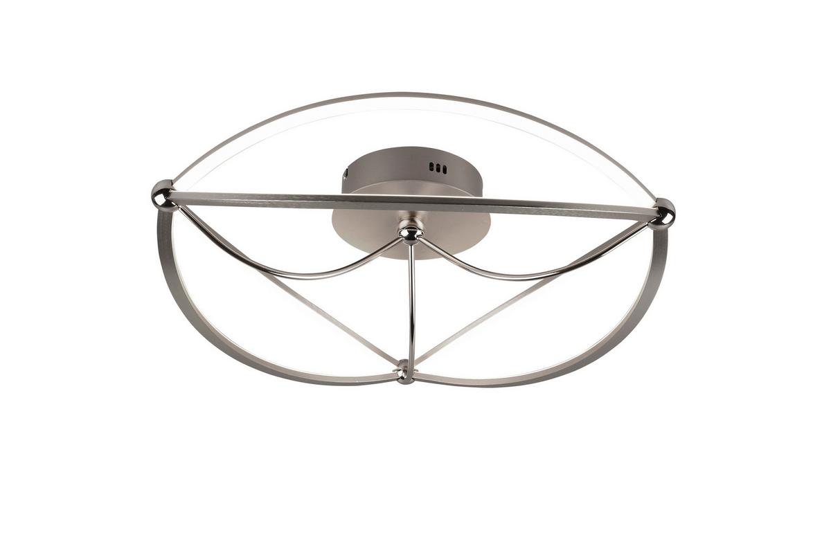 LED-Deckenleuchte Charivari max. 42 Watt - Nickelfarben, Design, Metall (62cm) - Trio Leuchten