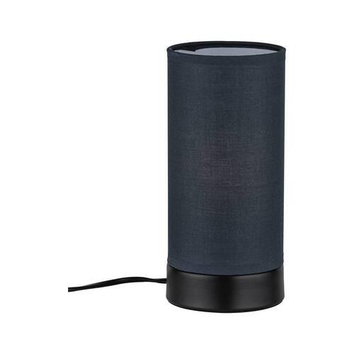 Tischleuchte Pia in Grau/Schwarz max. 25 Watt - Schwarz/Grau, Design, Textil/Metall (10/21cm) - Paulmann