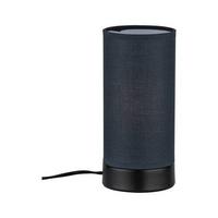 Tischleuchte Pia in Grau/Schwarz max. 25 Watt - Schwarz/Grau, Design, Textil/Metall (10/21cm) - Paulmann