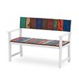 Kerti Pad Seriata - Színes/Fehér, Fa (124/90/60cm) Kerti Pad Seriata - Színes/Fehér, Fa (124/90/60cm)