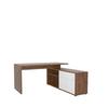 Schreibtisch in Eichefarben/Weiss - Weiss/Eichefarben, Konventionell, Holzwerkstoff/Kunststoff (153/75/149cm) - Premium Living