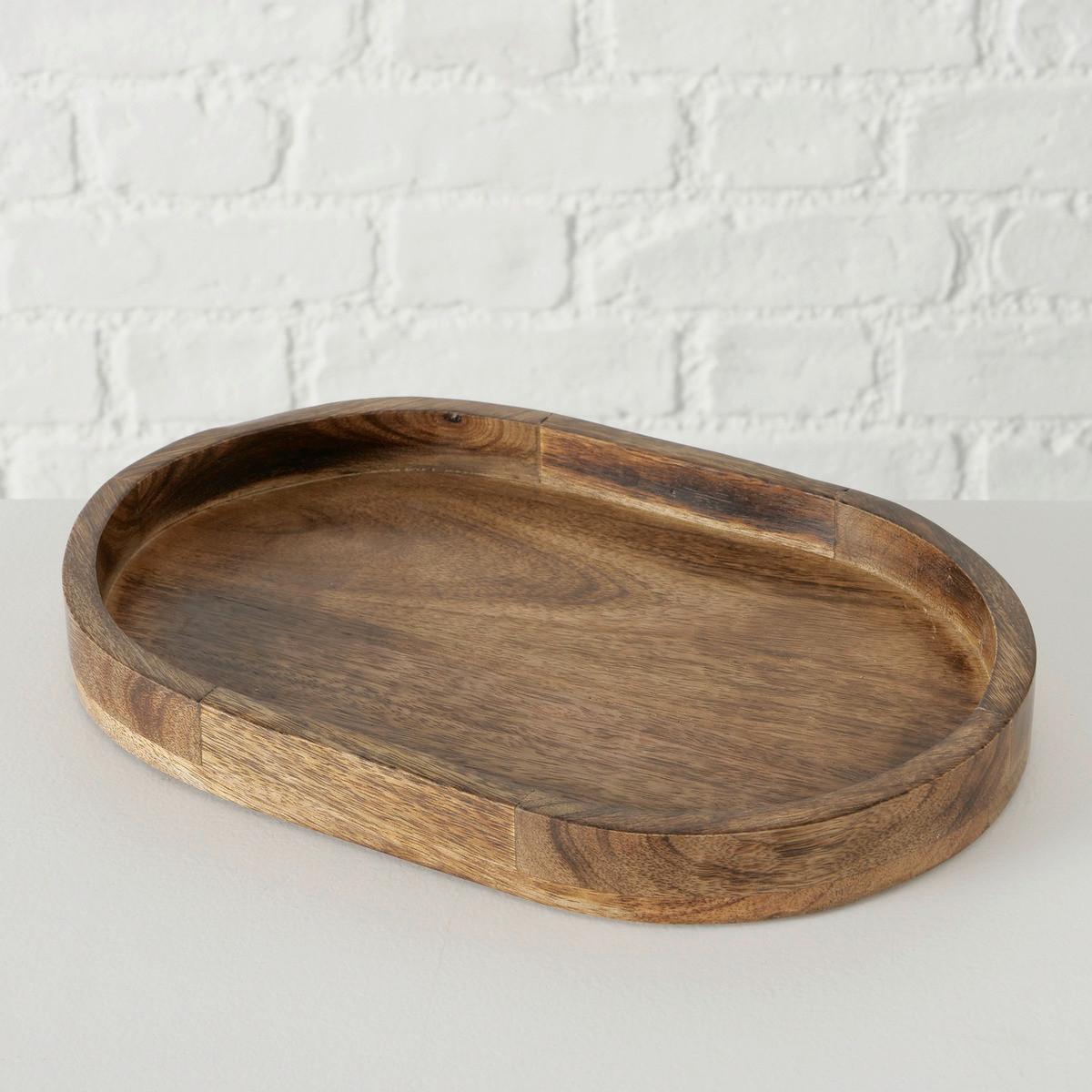 TACA DO SERWOWANIA 9710808 - NATURAL LIVING - kolor naturalny, Basics, drewno (29/19/3cm)