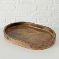 TACA DO SERWOWANIA 9710808 - NATURAL LIVING - kolor naturalny, Basics, drewno (29/19/3cm)