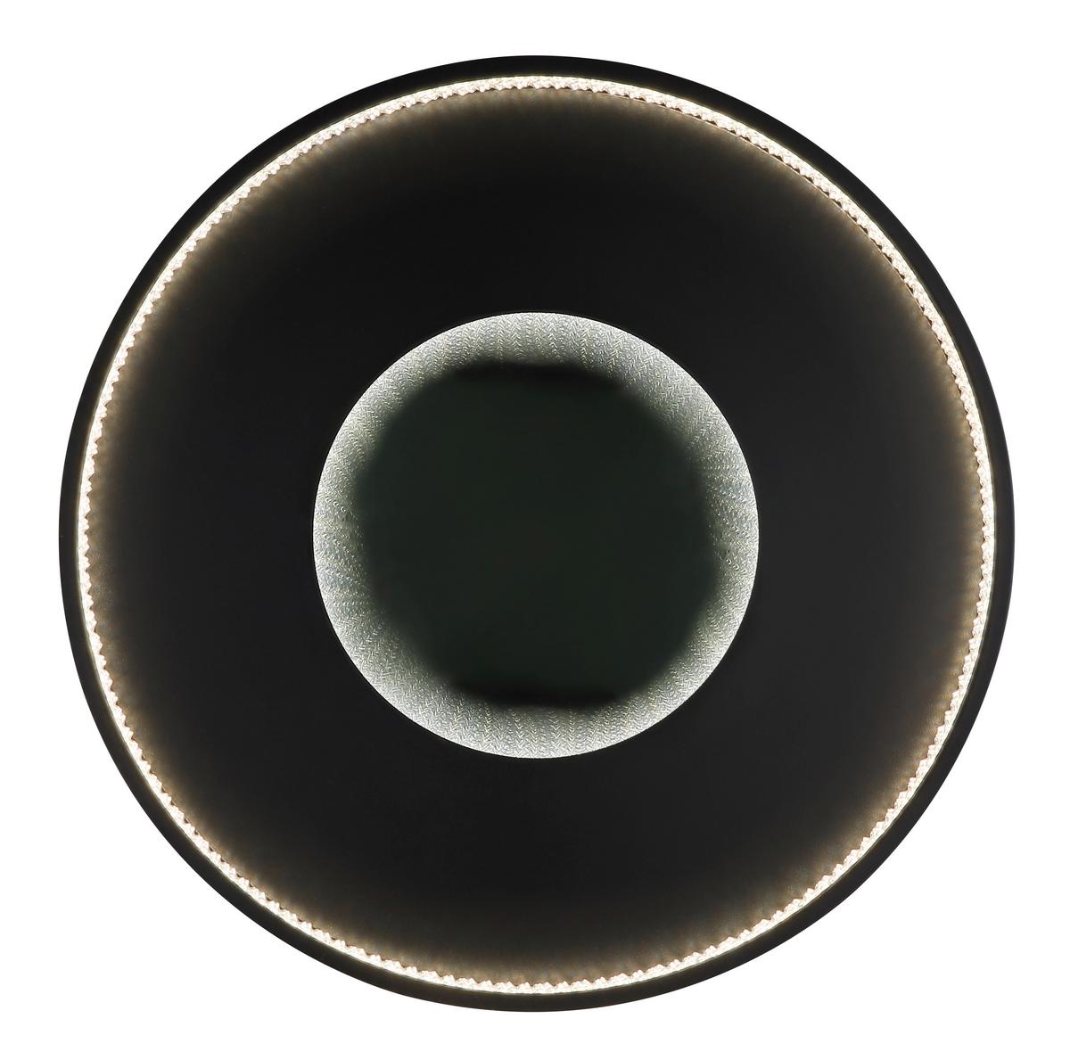 LED-DECKENLEUCHTE 48463-40 WALTRAUD - Klar/Schwarz, Trend, Kunststoff/Metall (50/6,5cm) - Globo