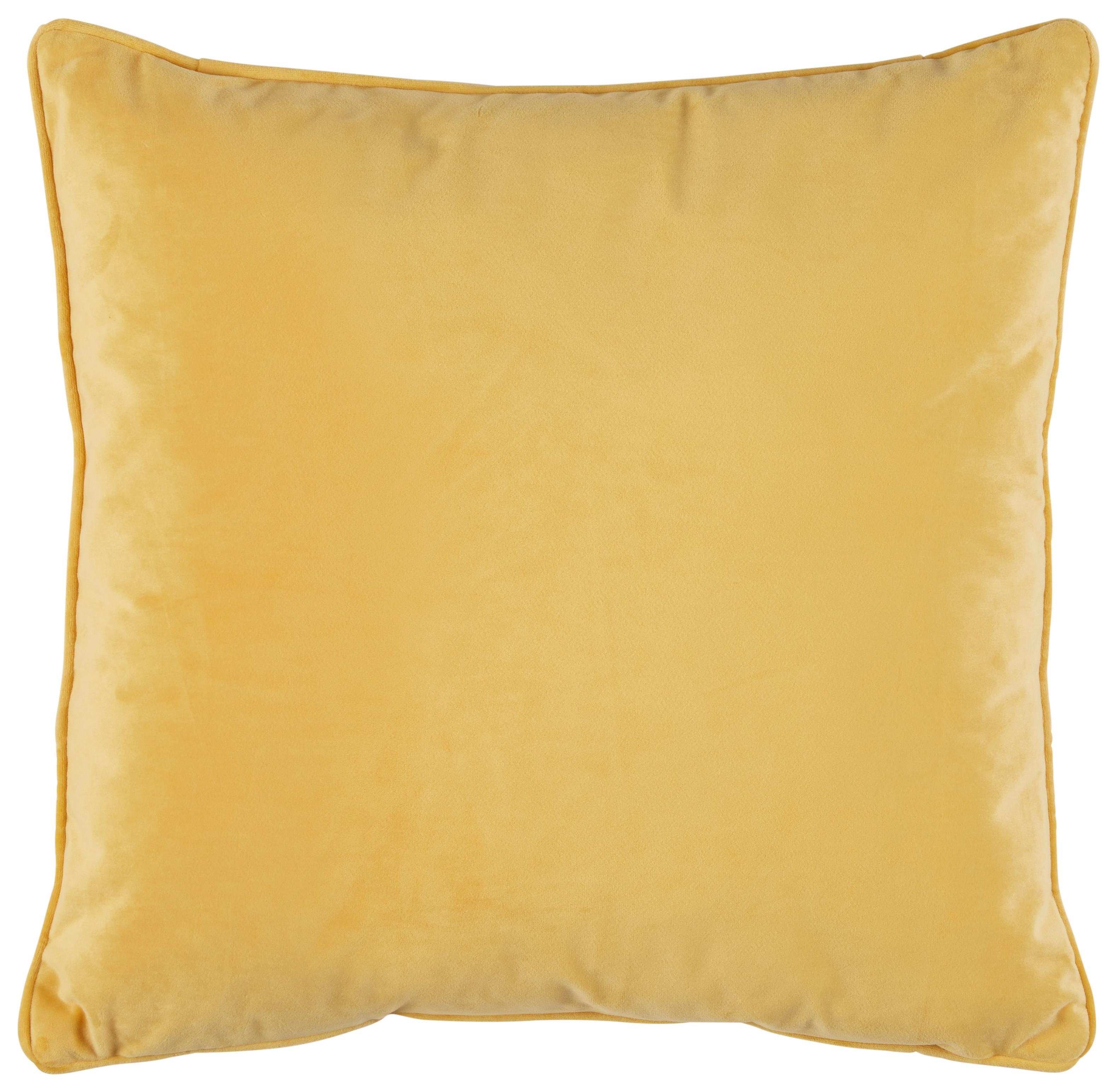 Zierkissen Viola in Gelb ca. 45x45cm - Gelb, Konventionell, Textil (45/45cm) - Premium Living