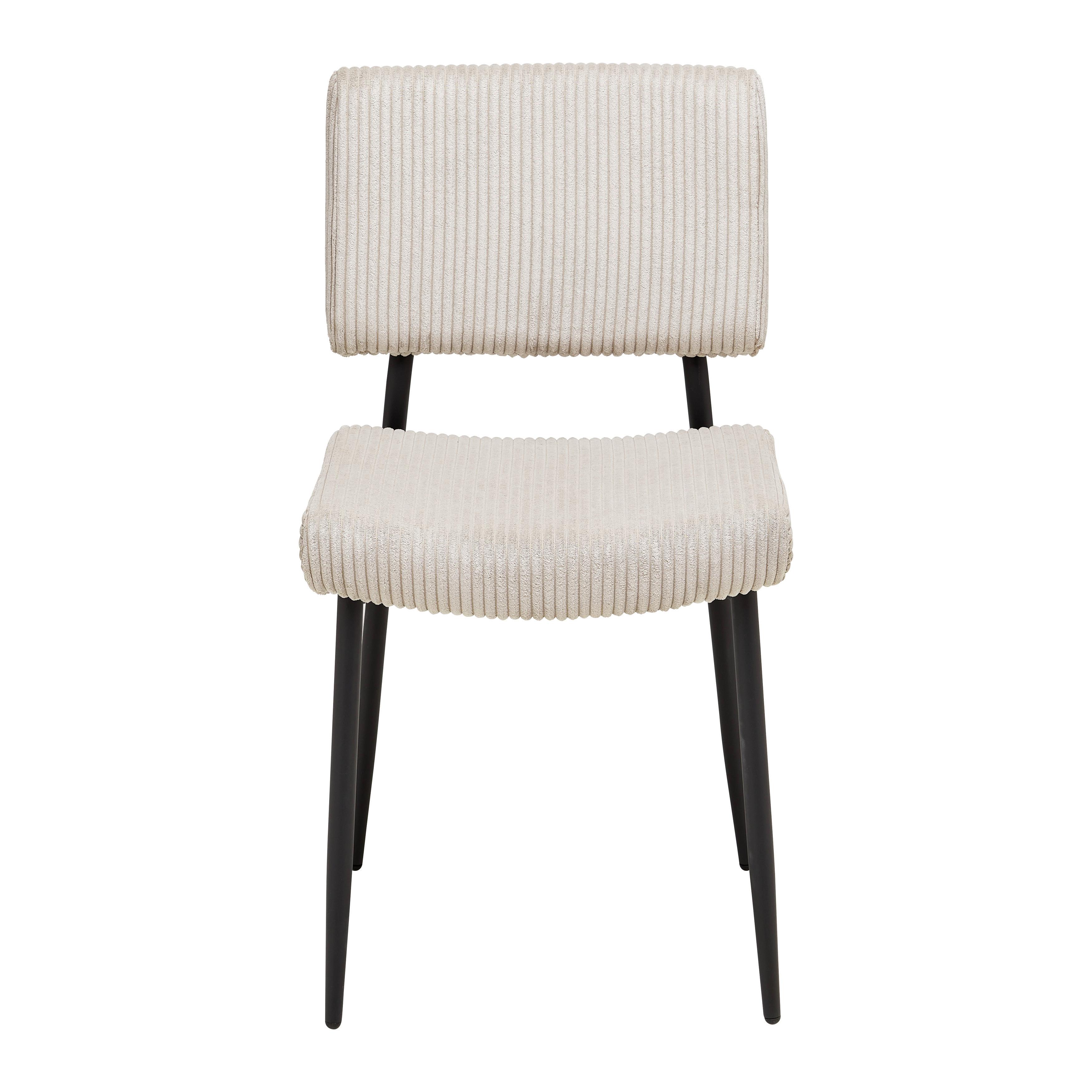 STOL ELIA - beige/svart, Modern, metall/trä (56/85/47cm) - Bessagi Home