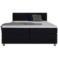 Boxspringbett in Schwarz ca. 160x200cm - Chromfarben/Schwarz, KONVENTIONELL, Kunststoff/Textil (160/200cm) - Premium Living Boxspringbett in Schwarz ca. 160x200cm - Chromfarben/Schwarz, KONVENTIONELL, Kunststoff/Textil (160/200cm) - Premium Living