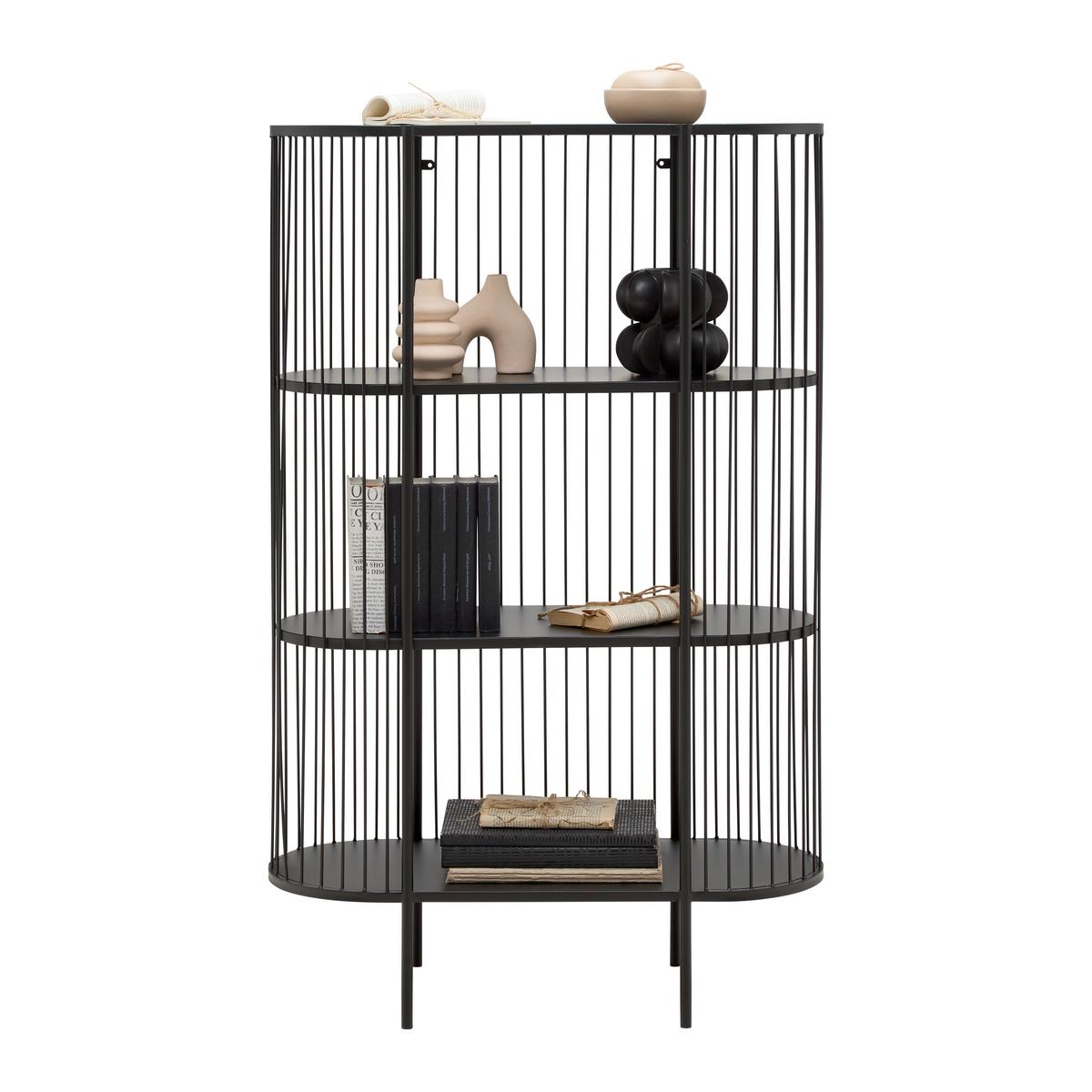 Álló Polc Fekete Tiago - fekete, Lifestyle, fém (80/125/34cm) - Mömax