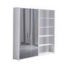 Aktenschrank Office Edition Sw Set 1 hoch Weiß/Anthrazit - Anthrazit Hochglanz/Weiß, MODERN, Holzwerkstoff (168,8/185,6/33cm) - MID.YOU