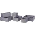 Aufbewahrungsboxen-Set Kläck in Grau - Grau, Kunststoff - Mömax modern living