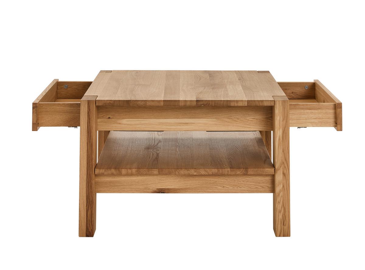 STOLIK KAWOWY PANAMA 2.0 -EXKLUSIV- - dąb dziki, Konventionell, drewno (70/70/47,5cm) - Linea Natura