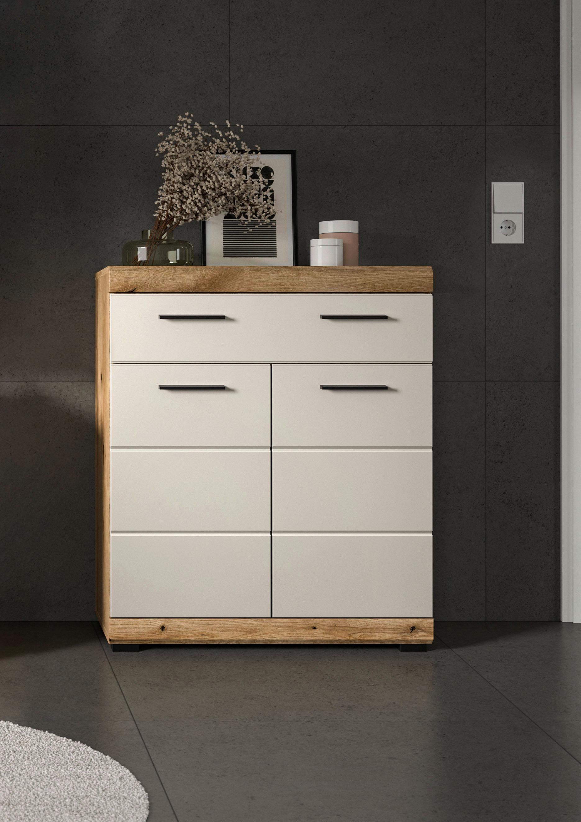 Midischrank Scout ca. 74x88x31 cm Kaschmir - Kaschmir/Schwarz, MODERN, Holzwerkstoff/Kunststoff (74/88/31cm) - MID.YOU