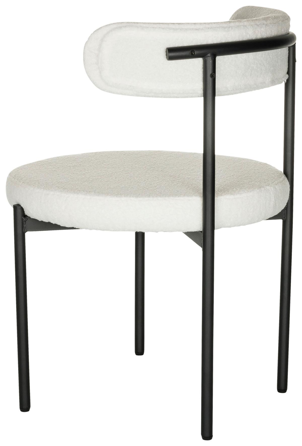 Stol Tedio, Bela - črna/bela, Basics, kovina/tekstil (55/78/56cm) - MID.YOU