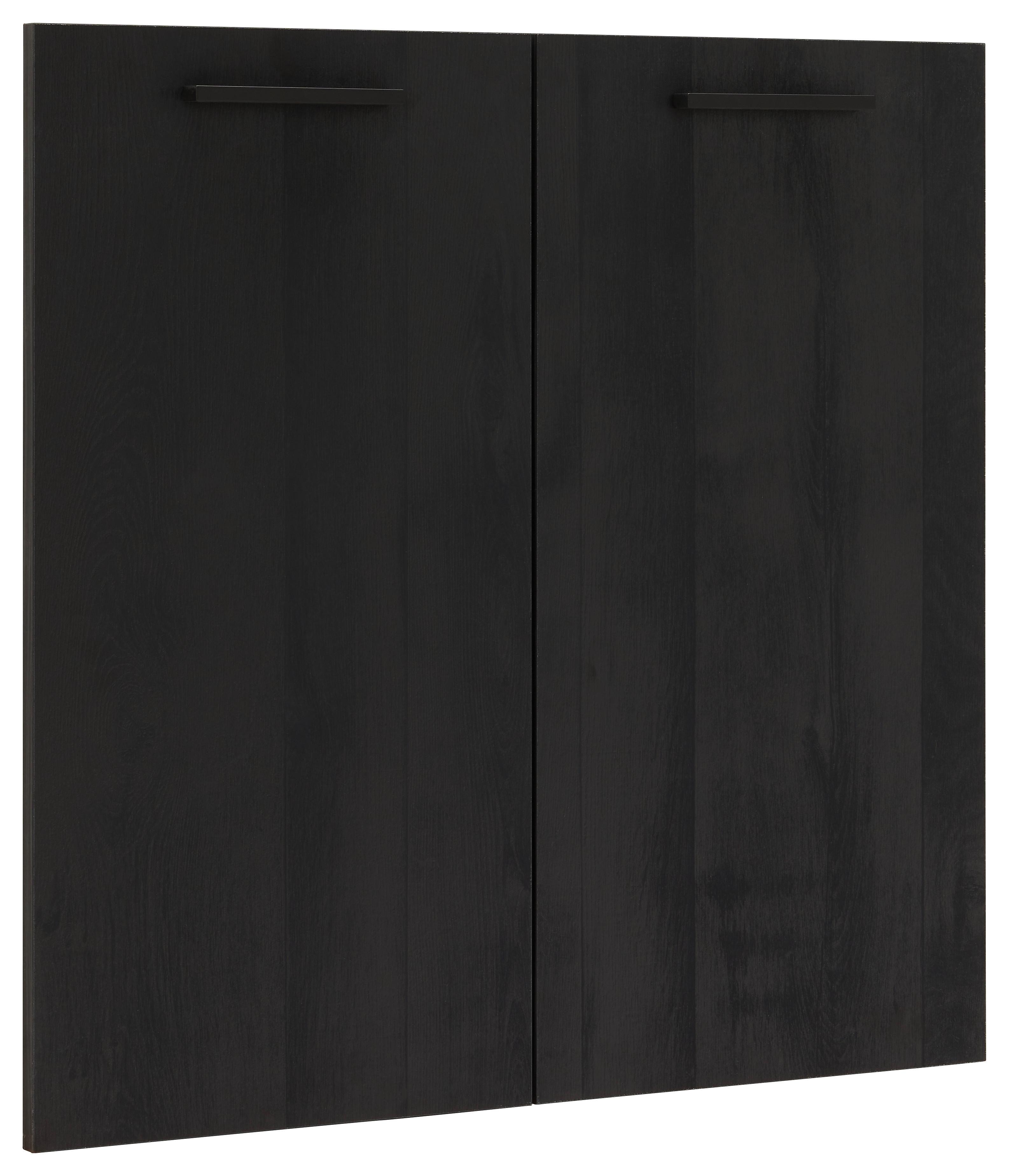 Türenset in Schwarz - Schwarz, MODERN, Holzwerkstoff/Metall (75/105/2cm) - Mömax